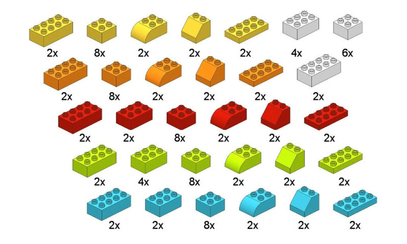 L-W Toys Junior kostky Sada kostek pro nejmenší stavitele 100 ks